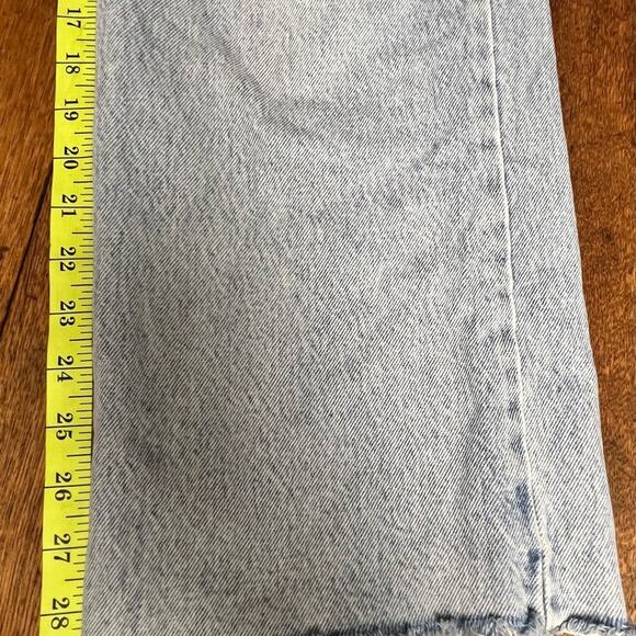 Garage Blue 90’s Straight Leg Jeans with Distressed Detailing - Picture 10 of 13